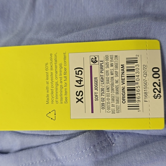 Girls' Cozy Soft Fleece Jogger | All in Motion | X Small (4/5) - Picture 9 of 11